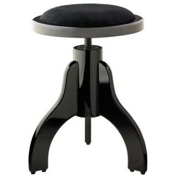 STAGG black pianostool black velvet PS35 BK P V-BK